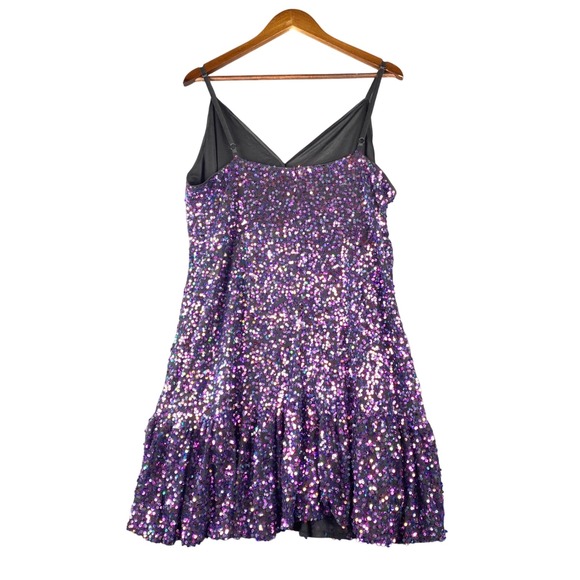 Southern Fried Chics Womens 3XL Mini Dress Sequin Nashville Midnights Vibe - Picture 2 of 7